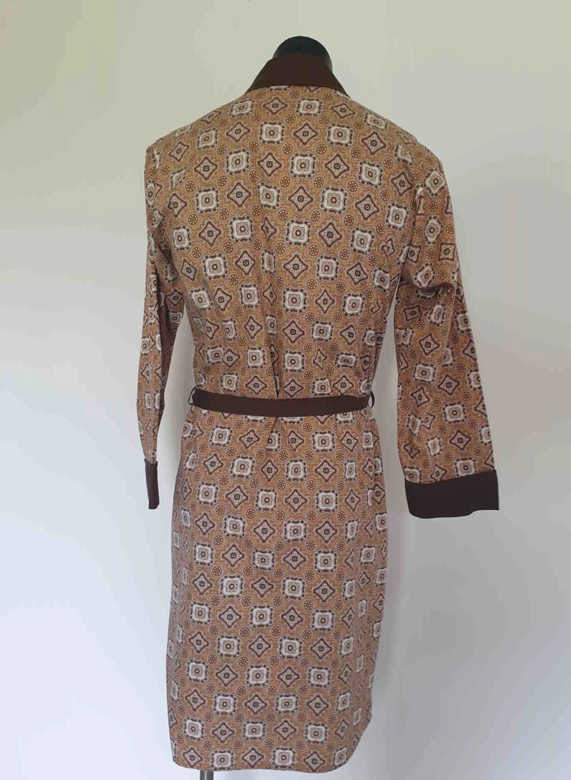 1980s Brown Summer Dressing Gown, Robe, Bedmates by Holeproof - 95 cm