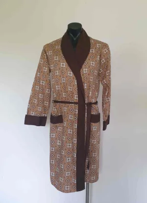 1980s Brown Summer Dressing Gown, Robe, Bedmates by Holeproof - 95 cm