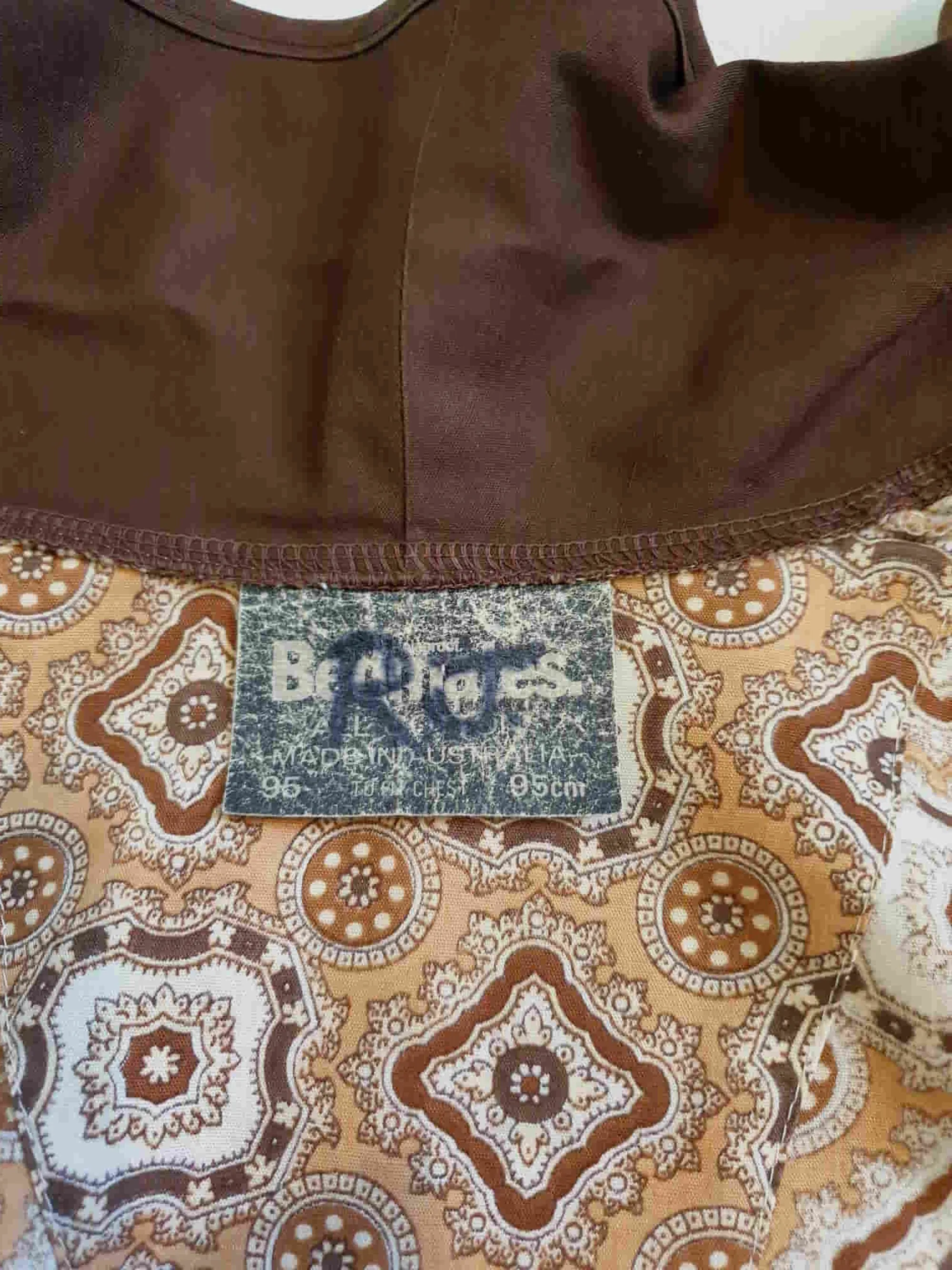 1980s Brown Summer Dressing Gown, Robe, Bedmates by Holeproof - 95 cm
