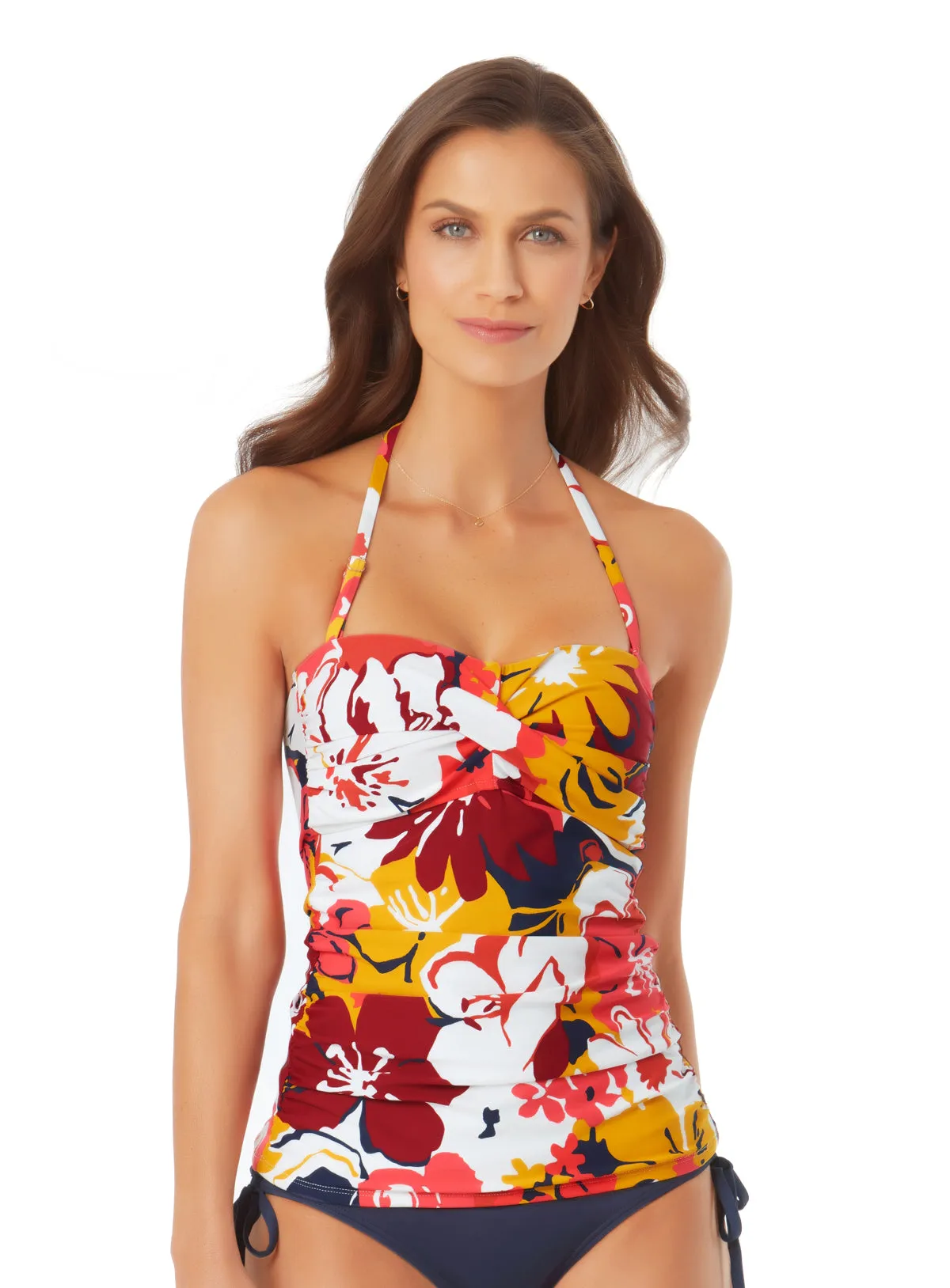 Anne Cole Wallflower Twist Front Bandeaukini Top