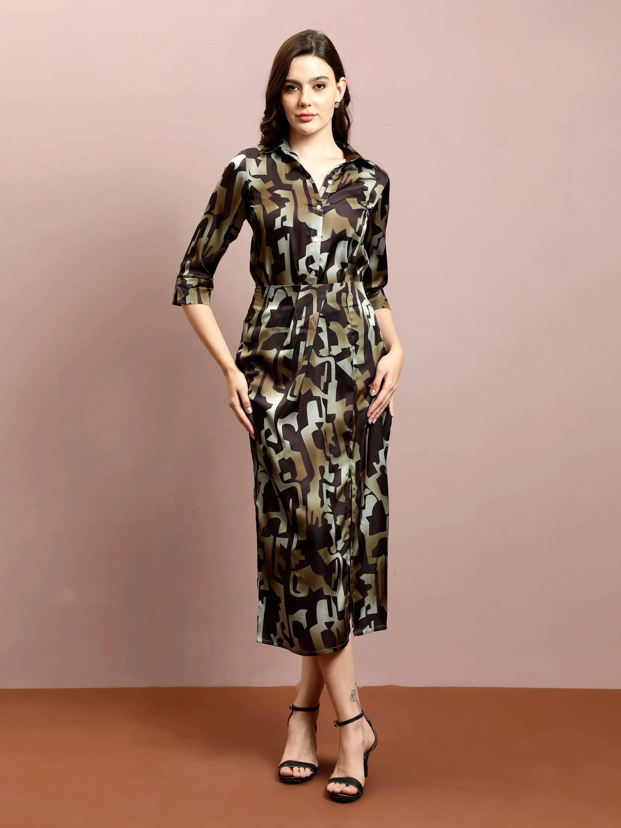 Athena Printed Shirt With Skirts