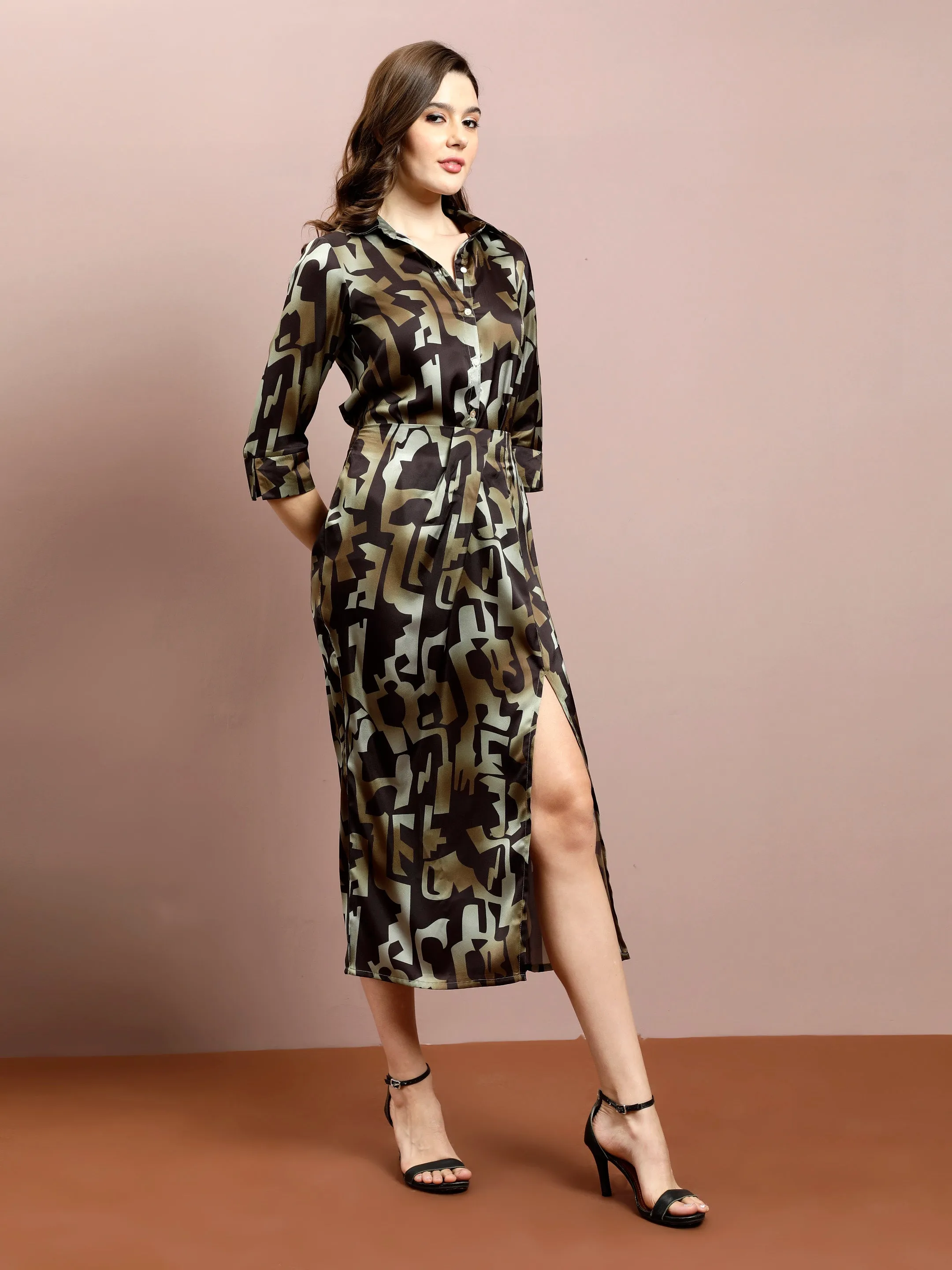 Athena Printed Shirt With Skirts