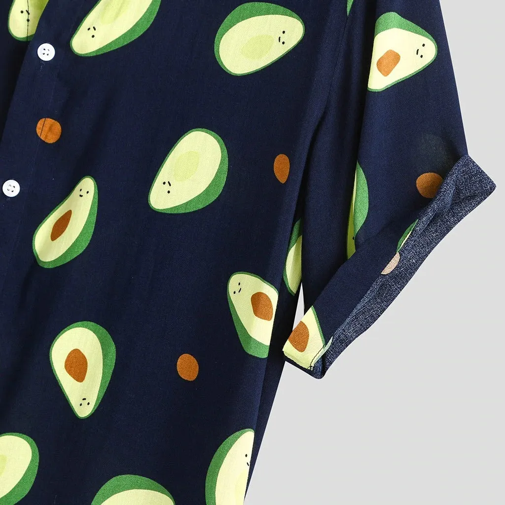 Avocado Print Shirt - Navy