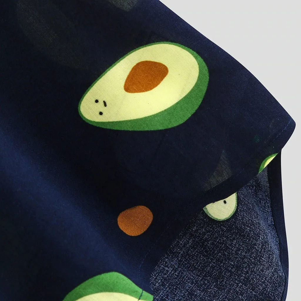 Avocado Print Shirt - Navy