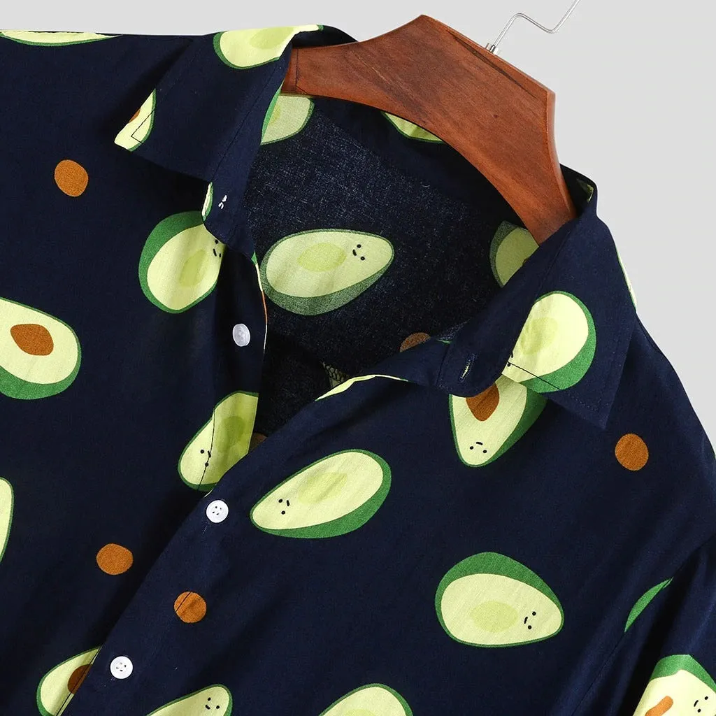 Avocado Print Shirt - Navy