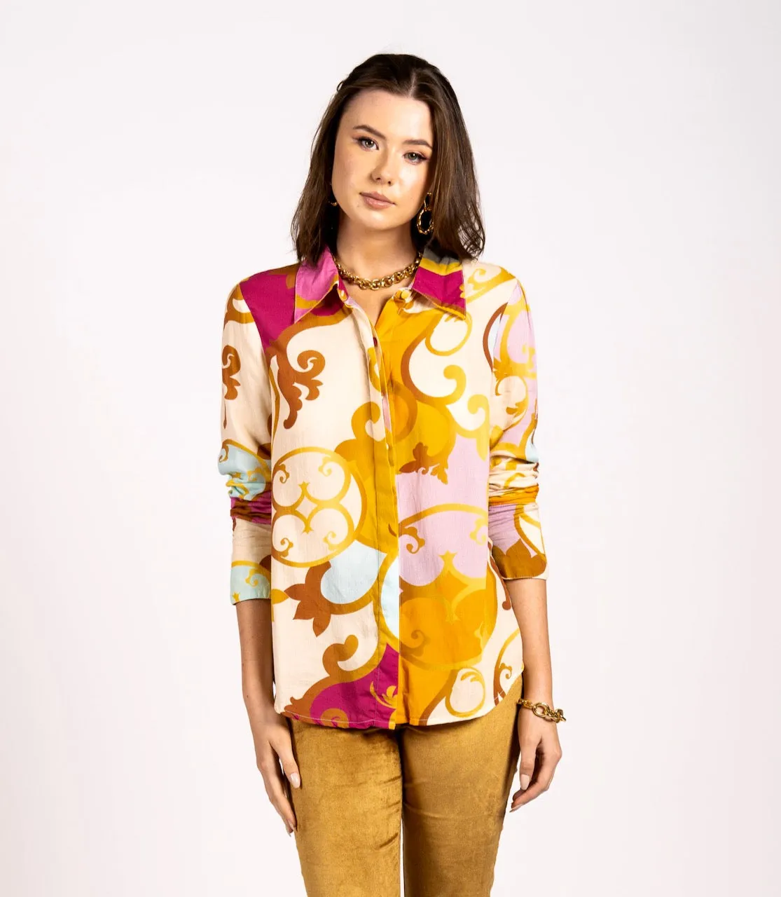 Baroque "Made For Joy" Printed Shirt Blouse