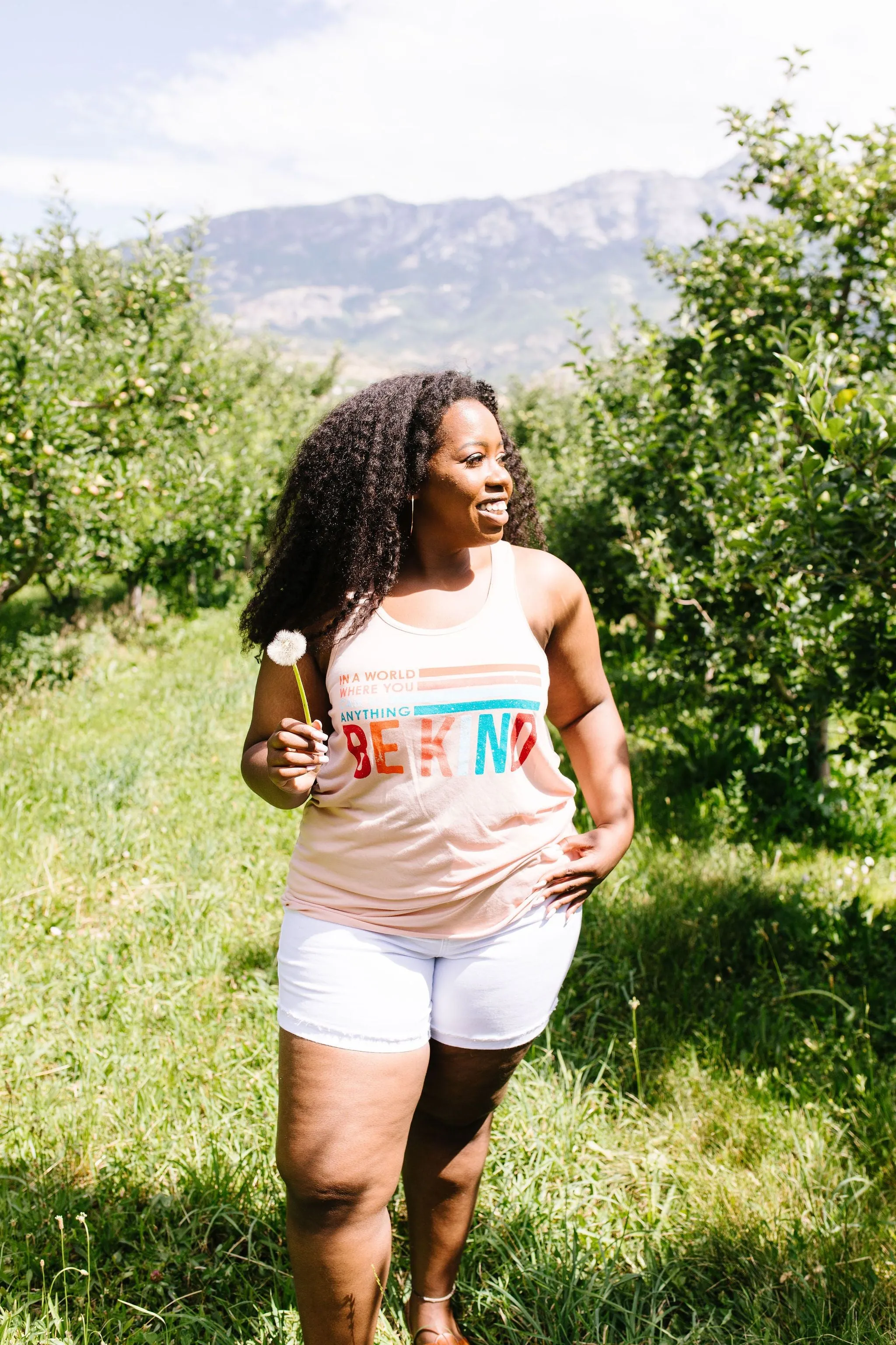 Be Kind Racerback Tank In Blush