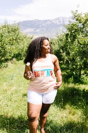 Be Kind Racerback Tank In Blush