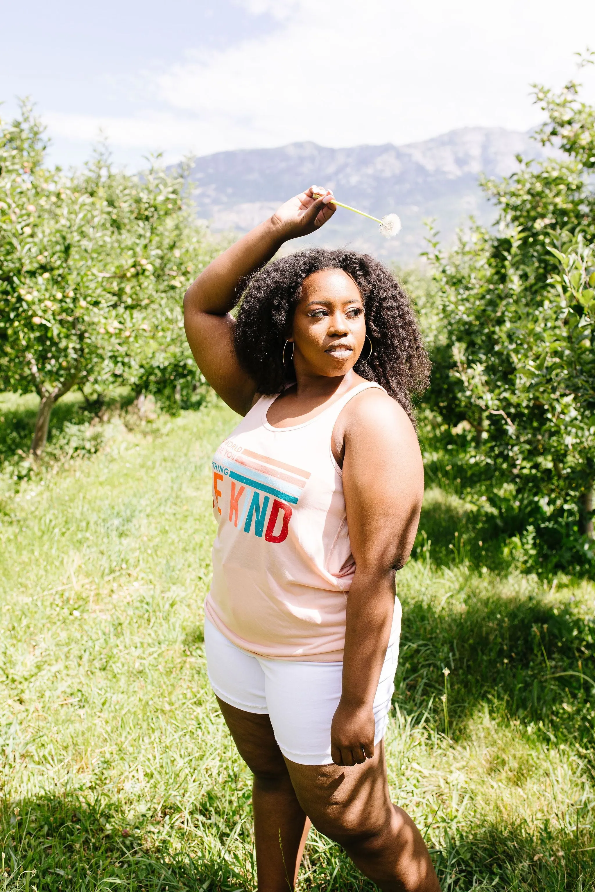 Be Kind Racerback Tank In Blush