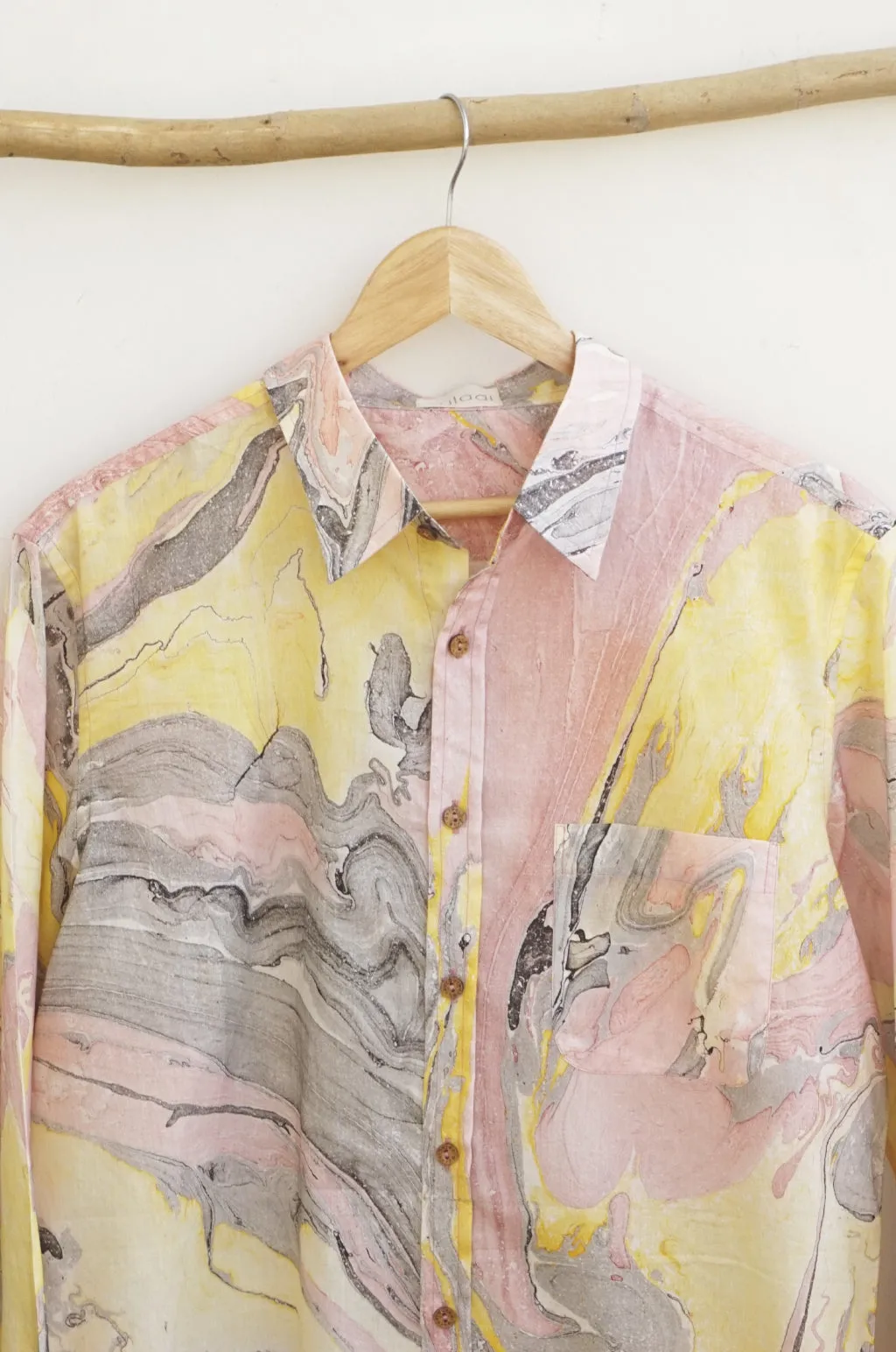 Black & Yellow Marble Print Shirt
