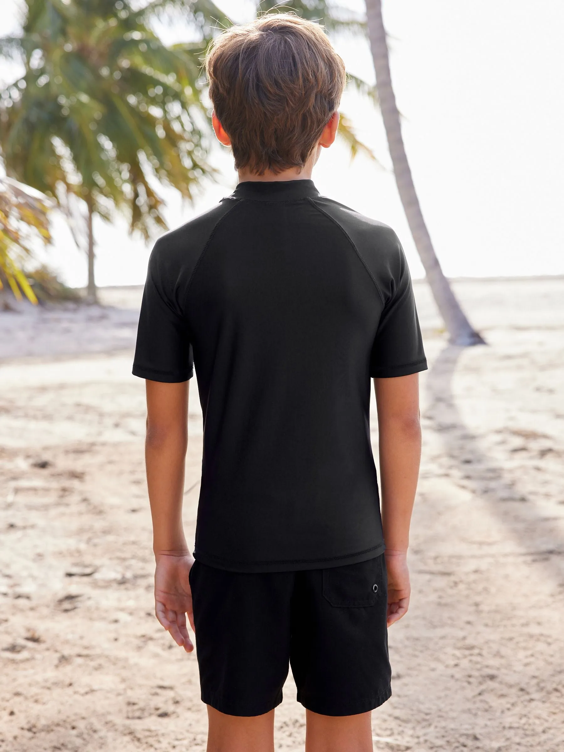 Black Short Sleeve Rash Vest (1.5-16yrs) (1.5-16yrs)