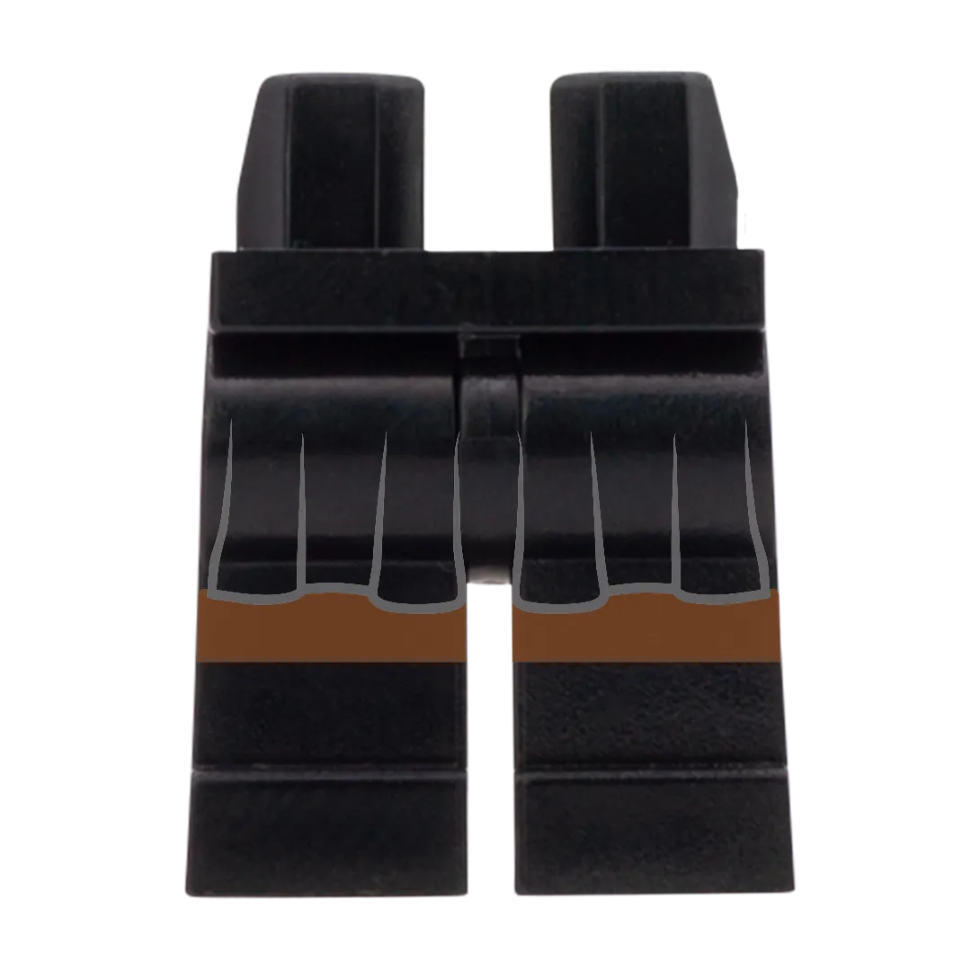 Black Skirt and Black Shoes (Various Skin Tones) - Printed Minifigure Legs