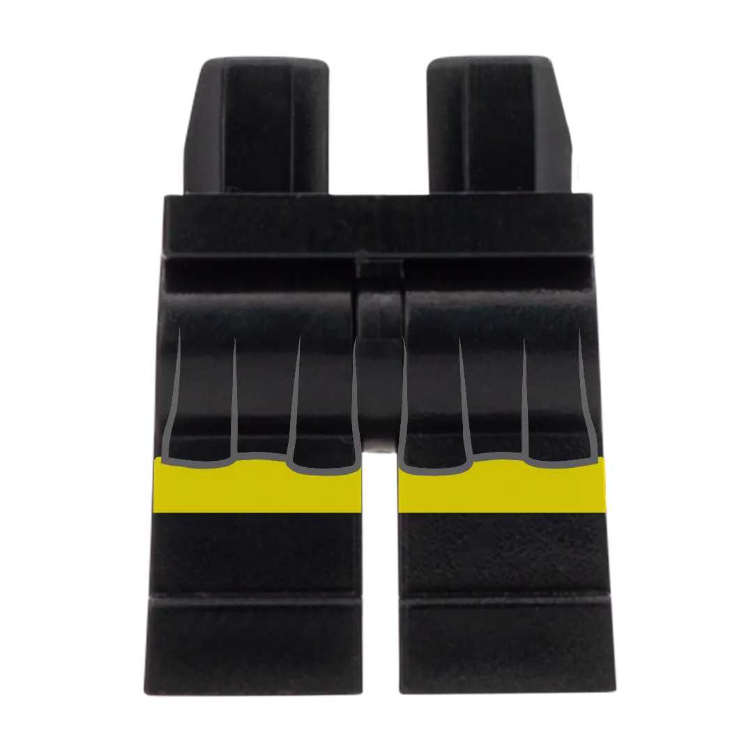 Black Skirt and Black Shoes (Various Skin Tones) - Printed Minifigure Legs