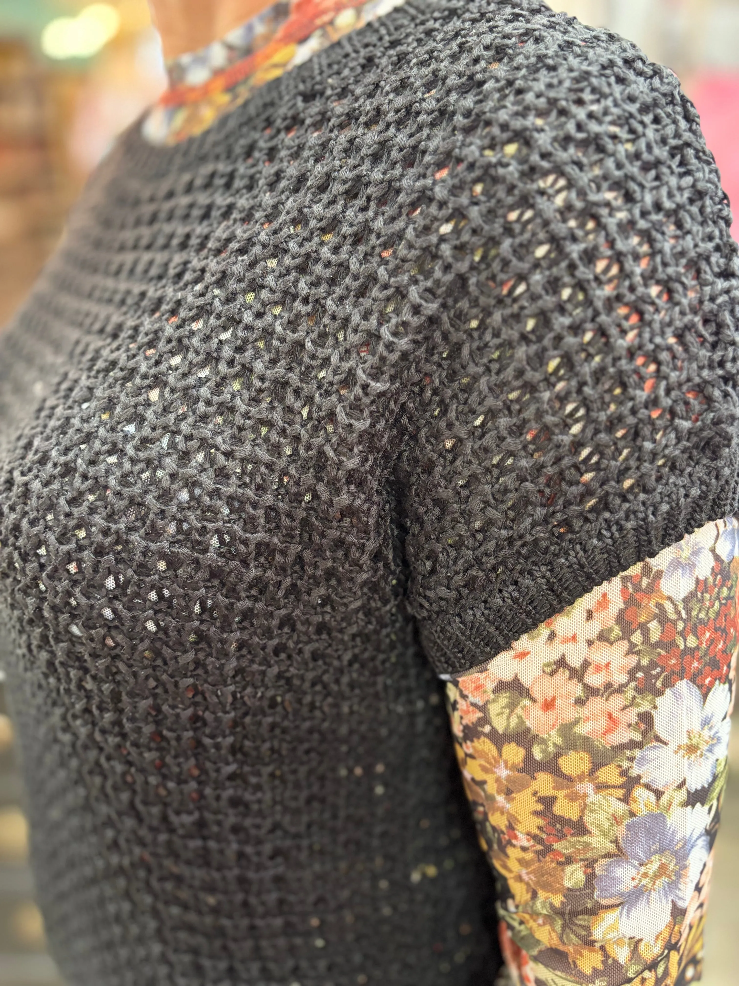 Boho Crochet Knit Sweater Top