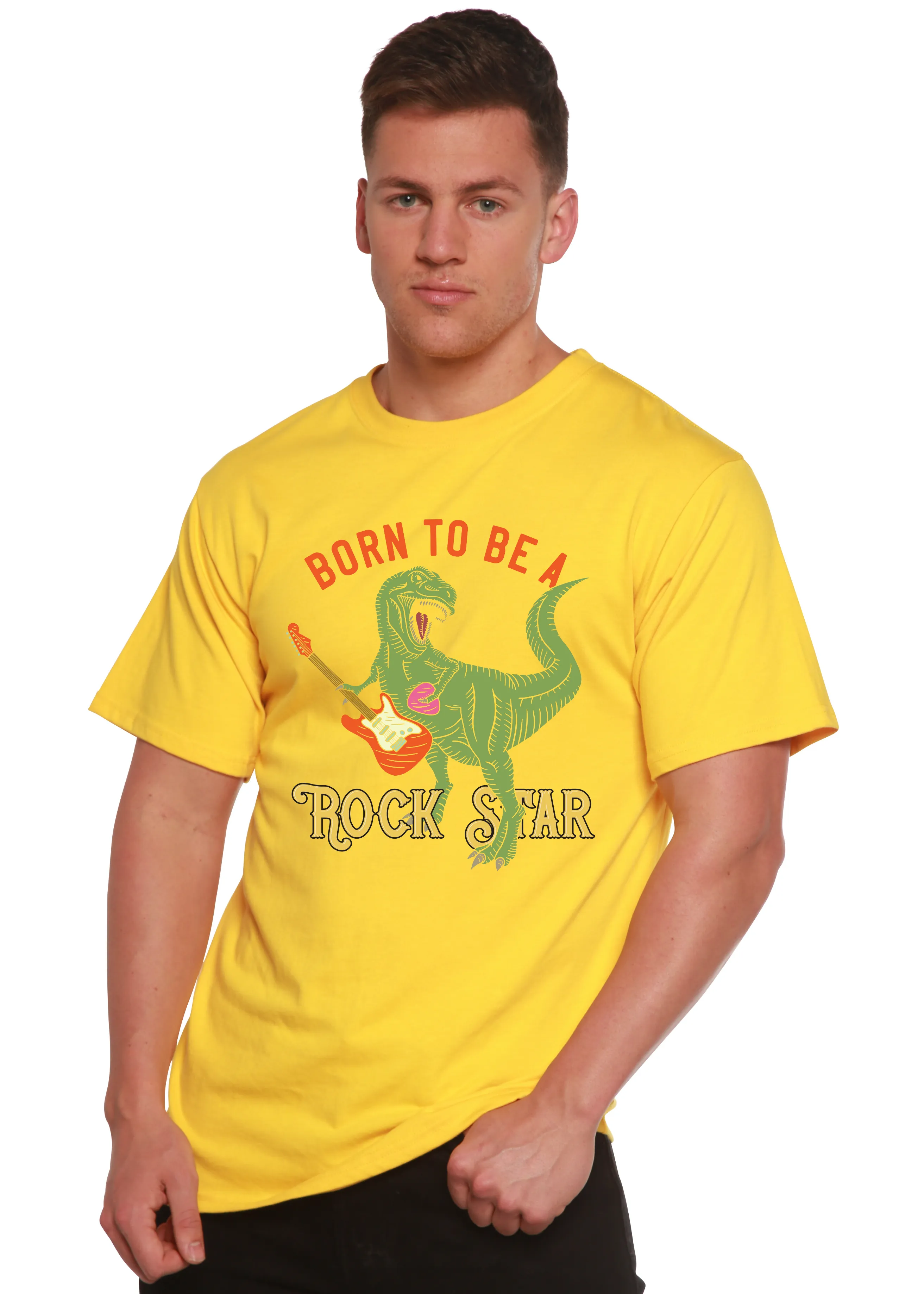 Born To Be A Rock Star Men's Bamboo Viscose/Organic Cotton Short Sleeve Graphic T-Shirt
