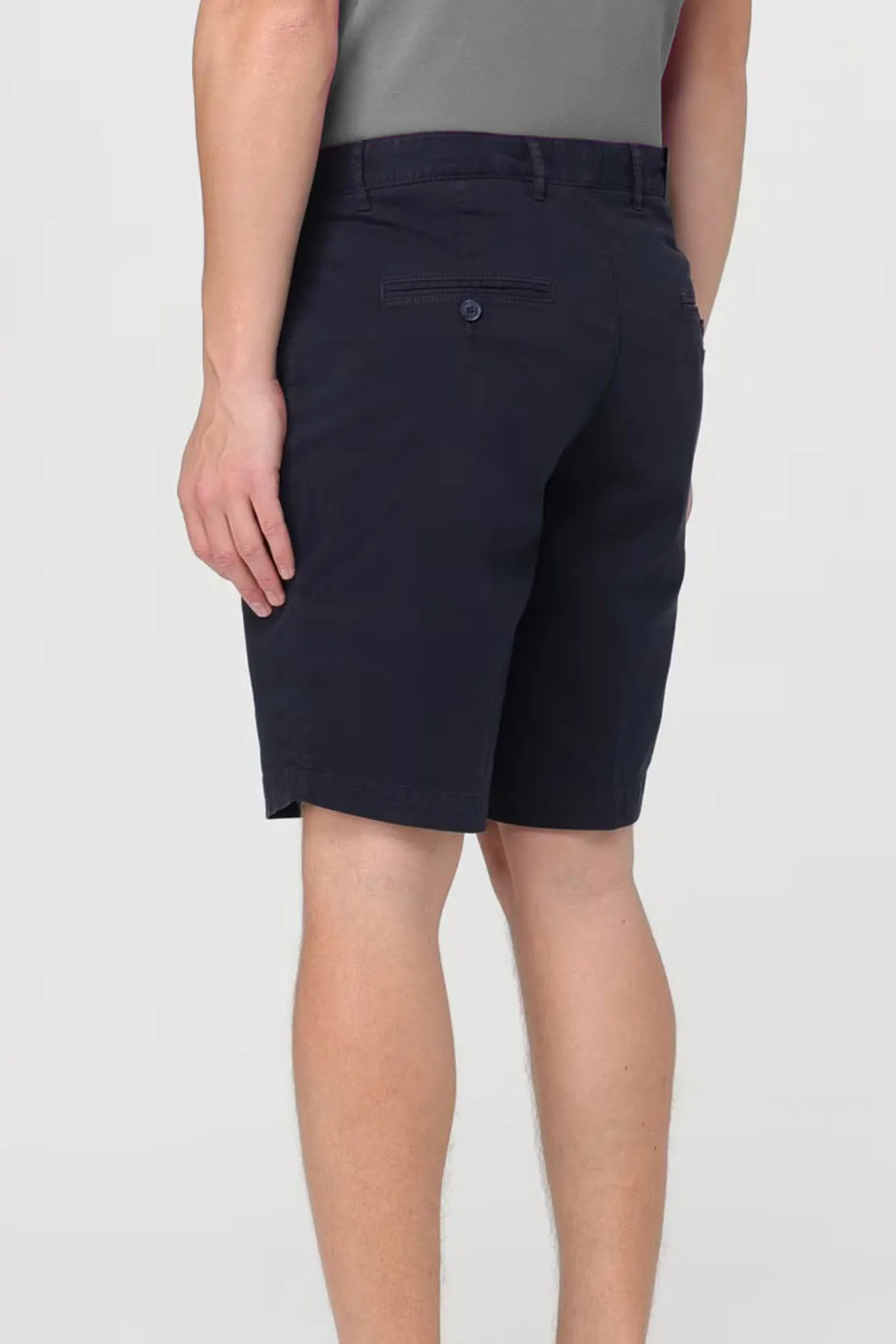 BOSS - SLICE Slim-fit Shorts In Stretch-Cotton Twill In Dark Blue 50540743 404