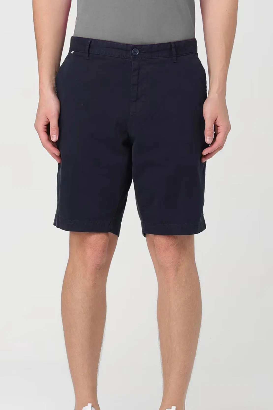 BOSS - SLICE Slim-fit Shorts In Stretch-Cotton Twill In Dark Blue 50540743 404