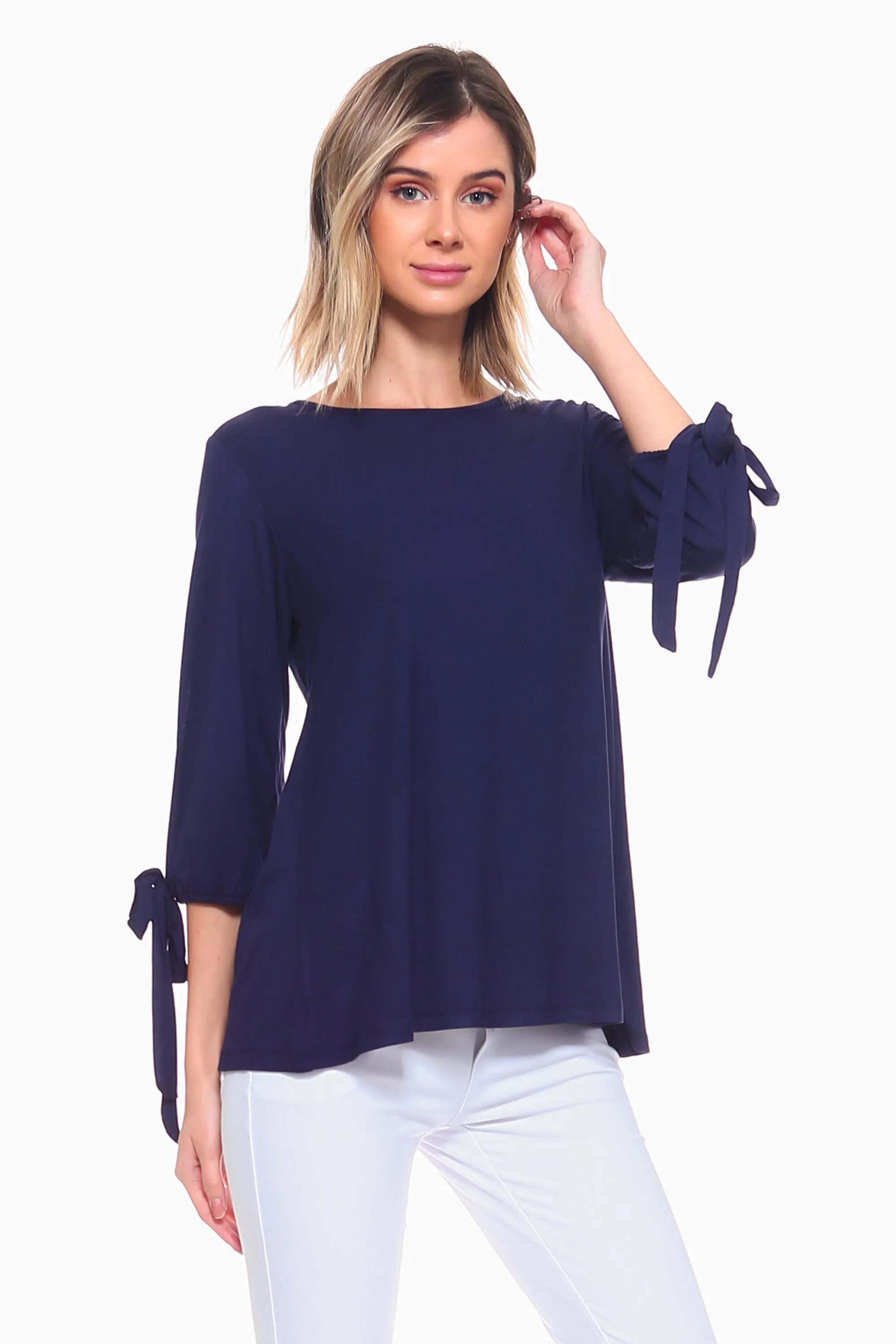 Breezy Open Sleeve Tie Up Top