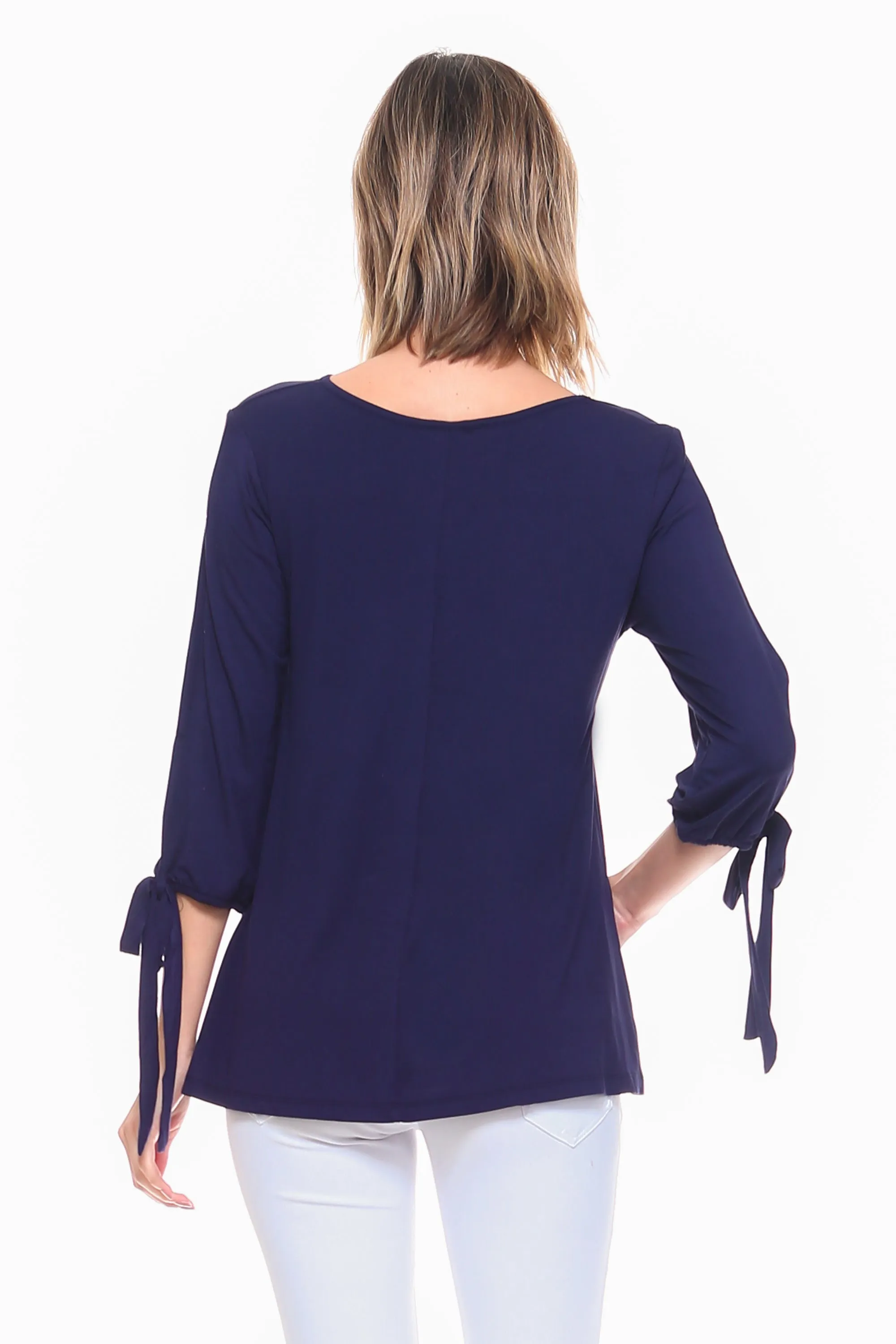Breezy Open Sleeve Tie Up Top