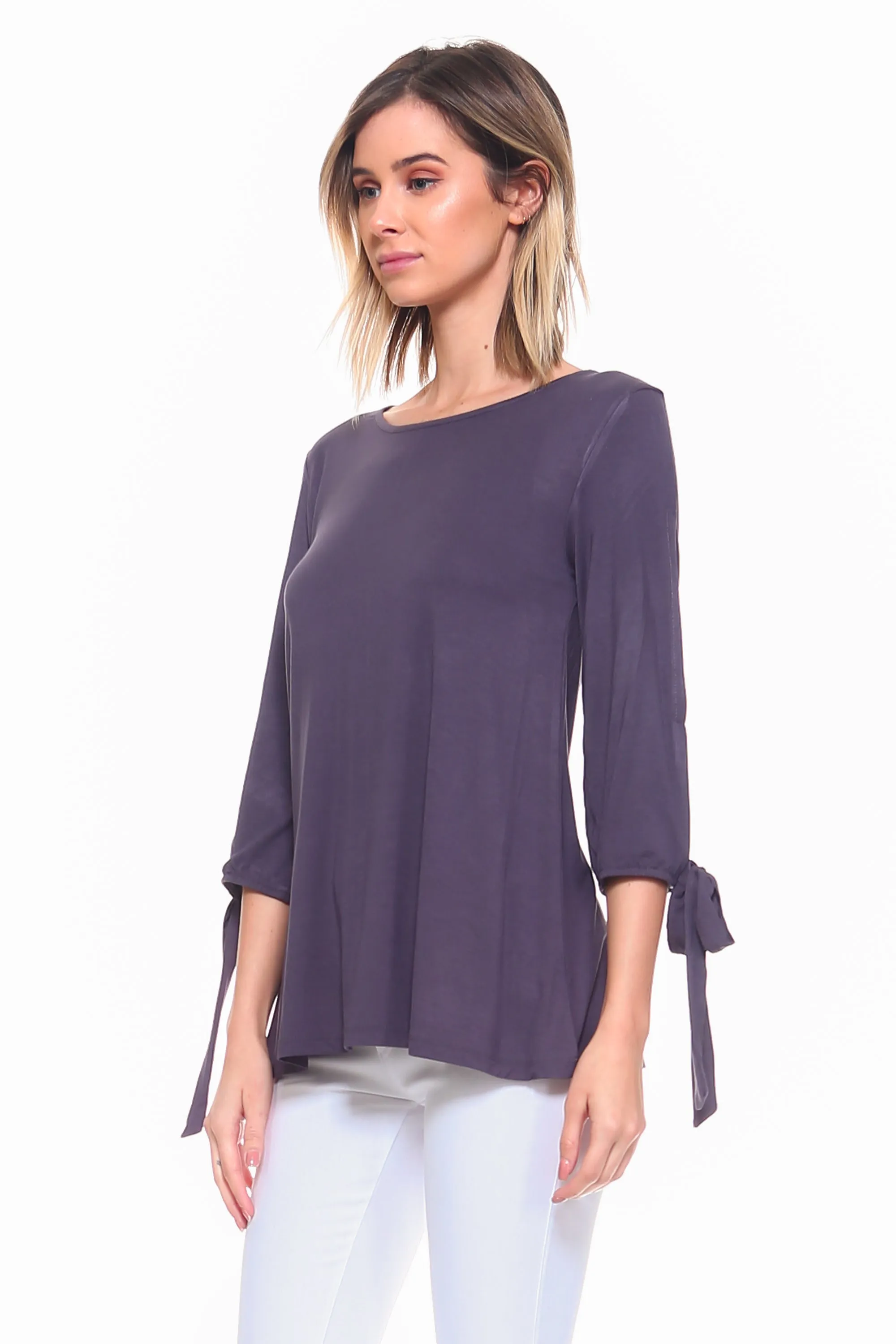 Breezy Open Sleeve Tie Up Top