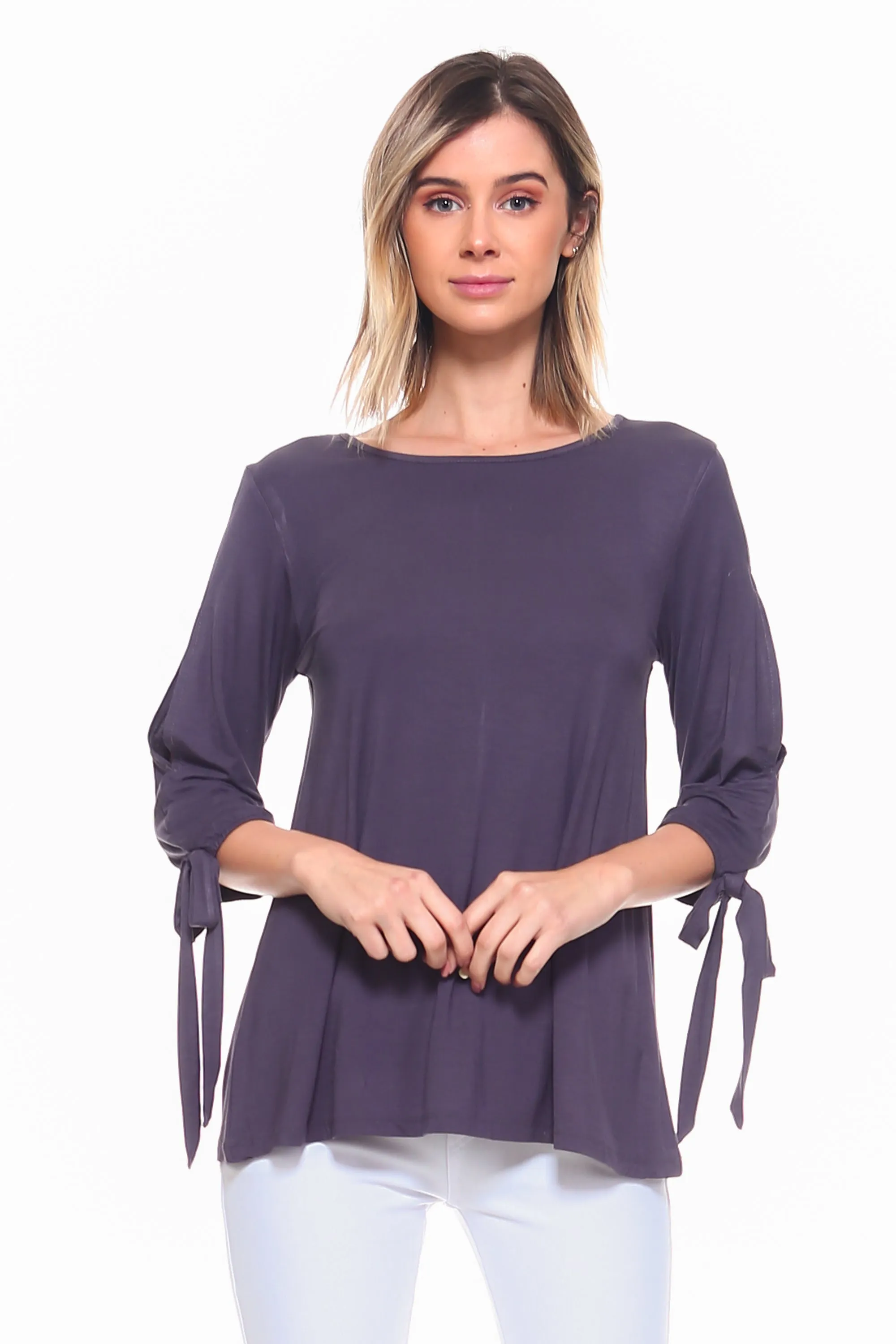 Breezy Open Sleeve Tie Up Top