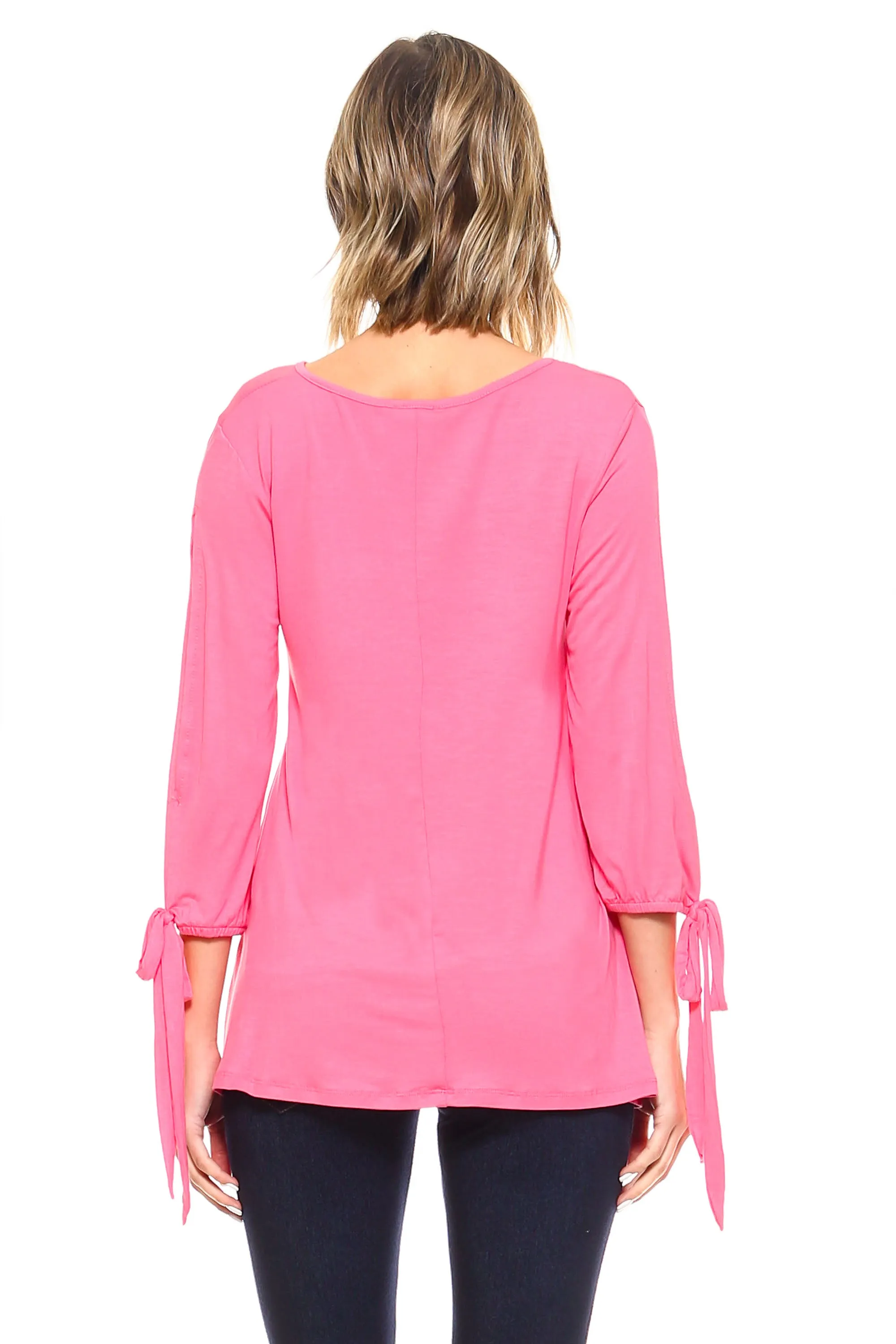 Breezy Open Sleeve Tie Up Top