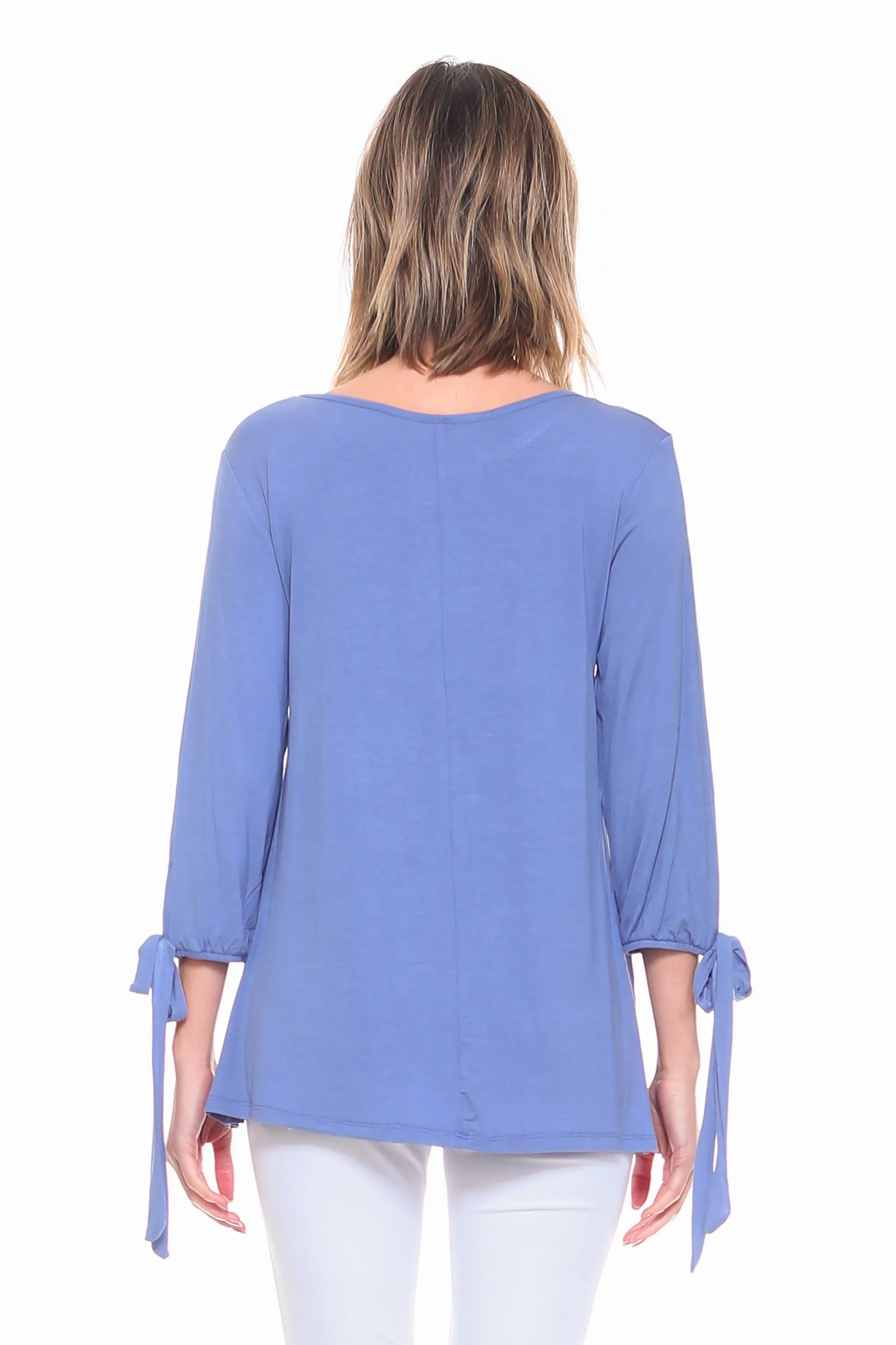 Breezy Open Sleeve Tie Up Top