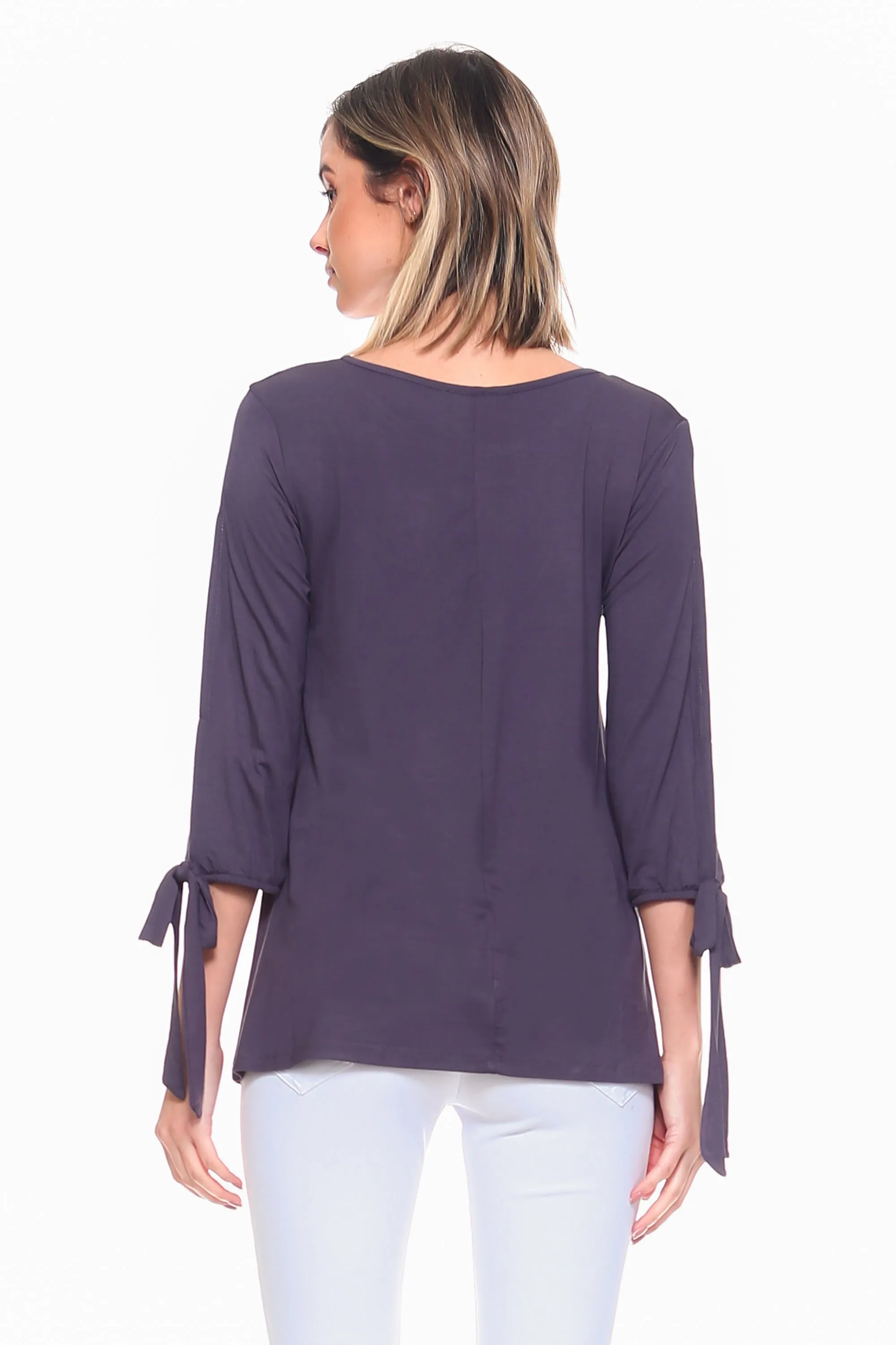 Breezy Open Sleeve Tie Up Top