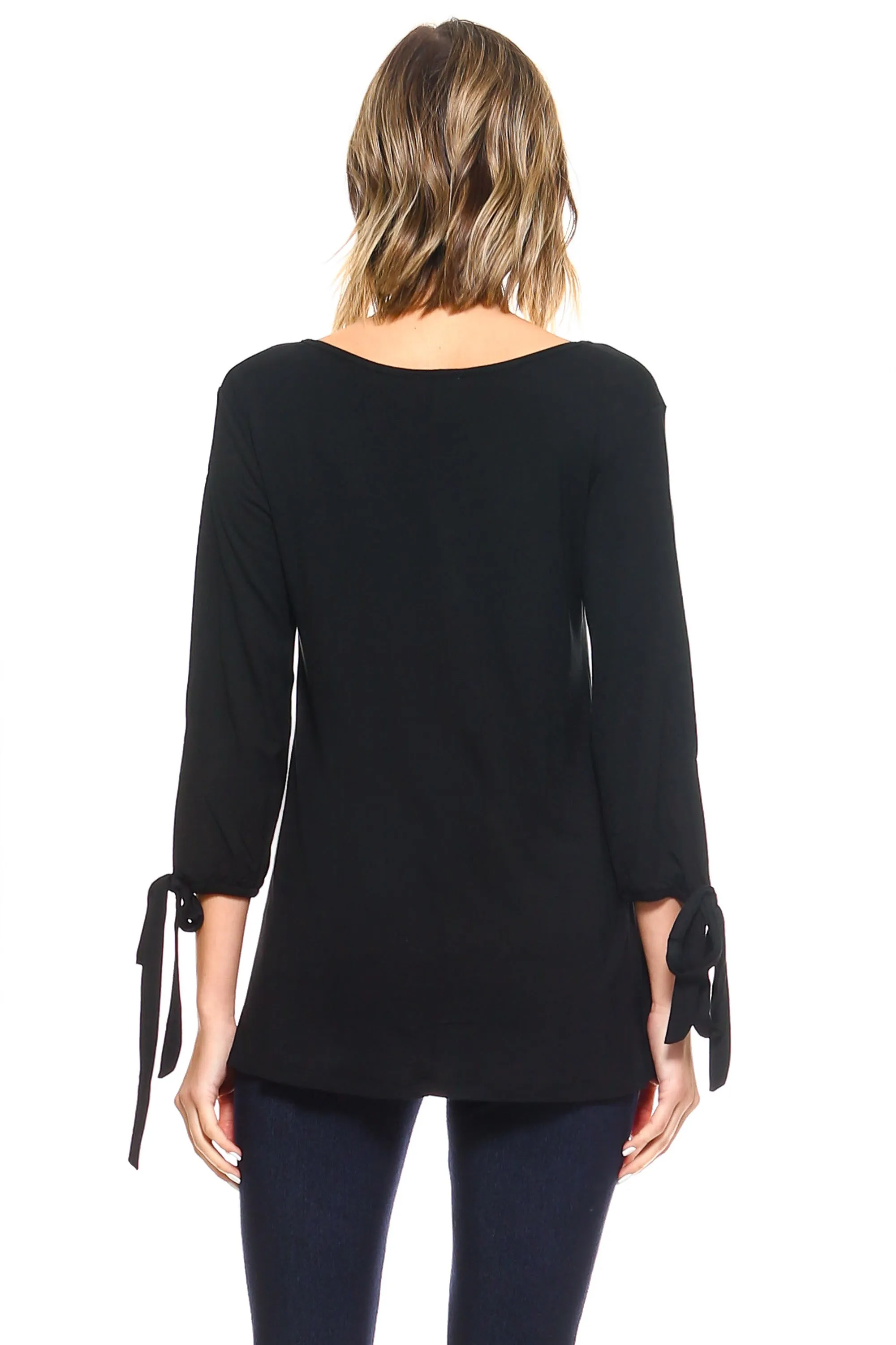 Breezy Open Sleeve Tie Up Top