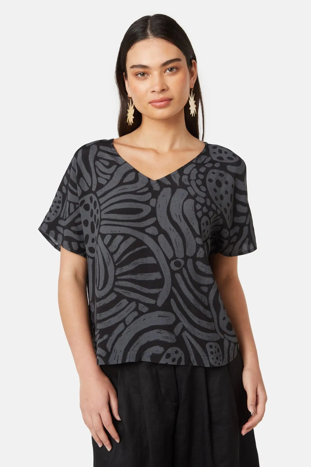 Breezy Waters V-Neck Top