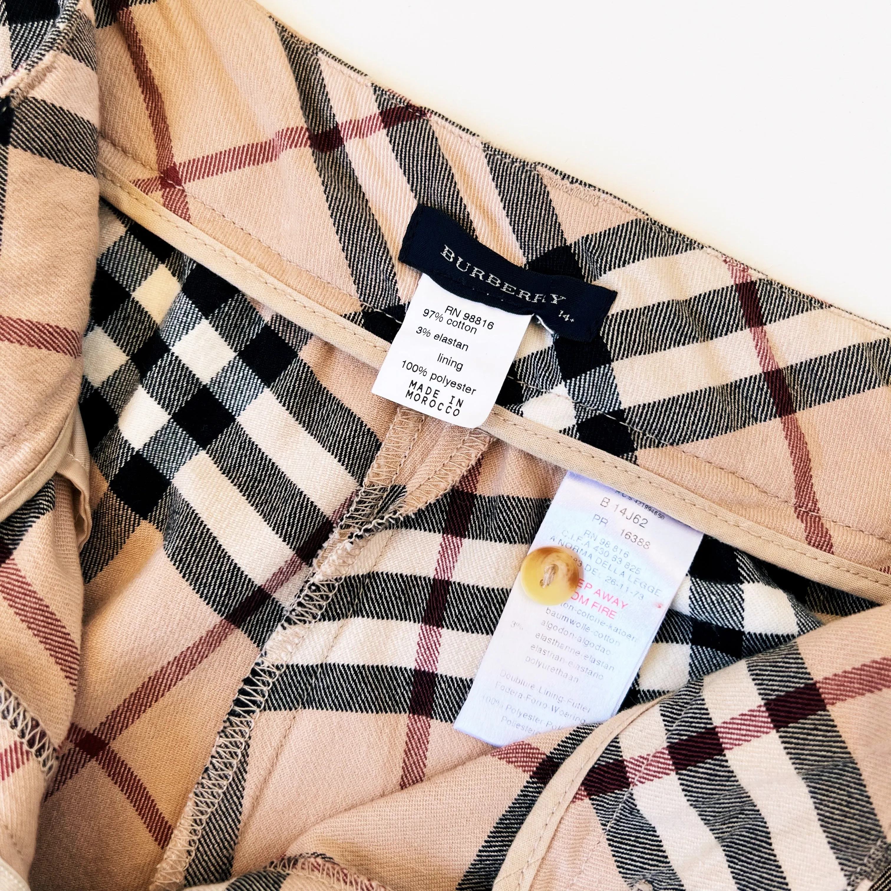 Burberry Nova Check Pants