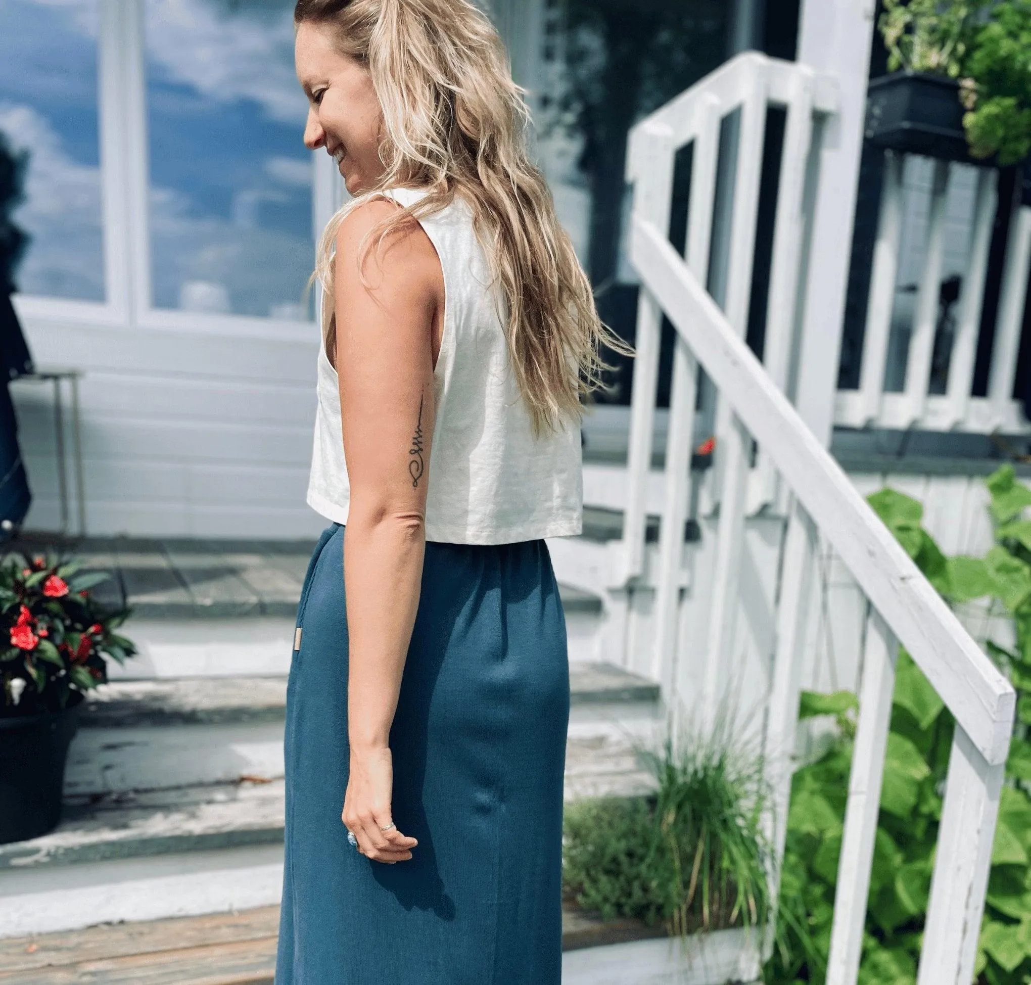 Camisole Crop Top Basic - Ivoire