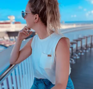 Camisole Crop Top Basic - Ivoire