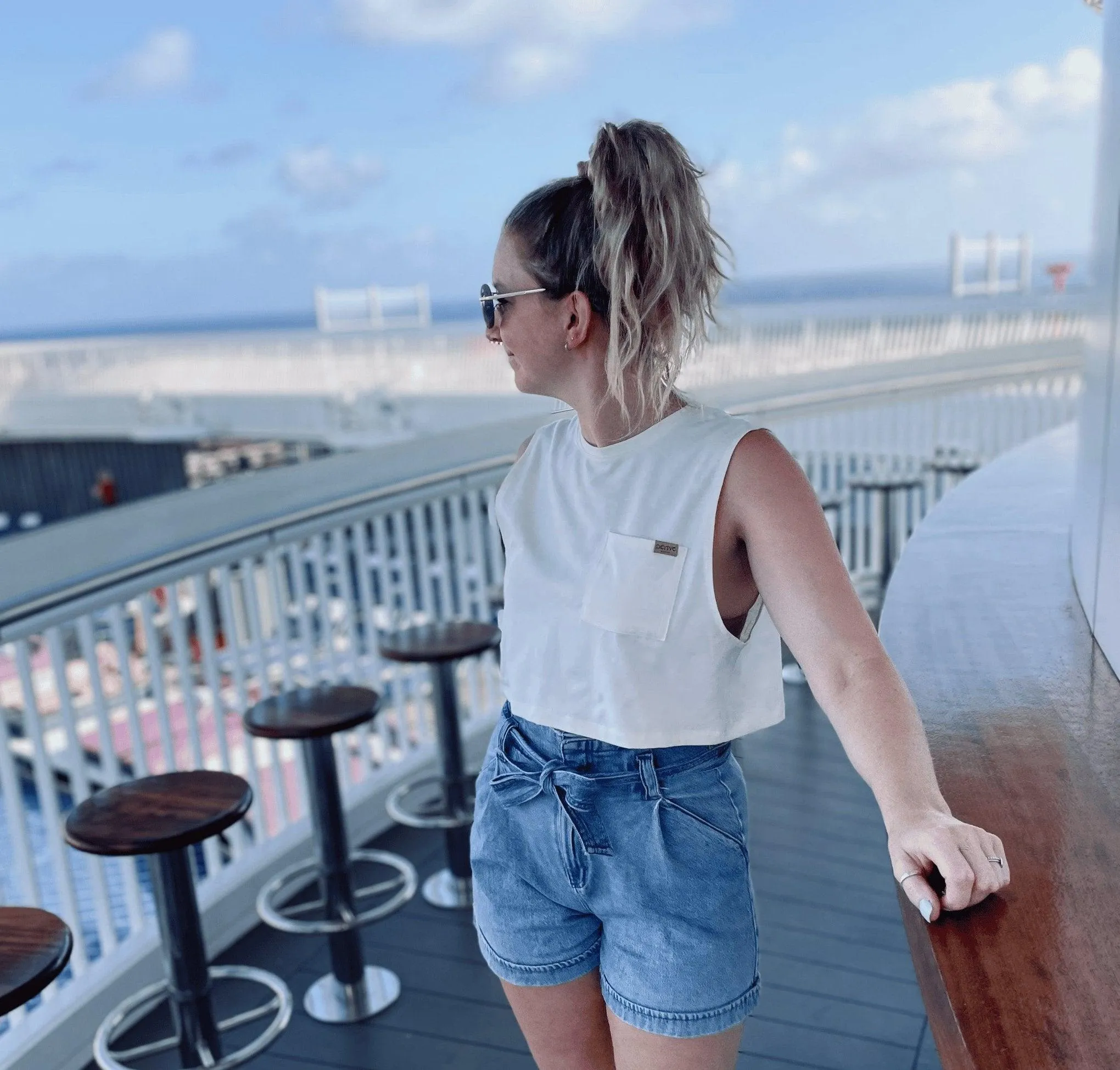 Camisole Crop Top Basic - Ivoire