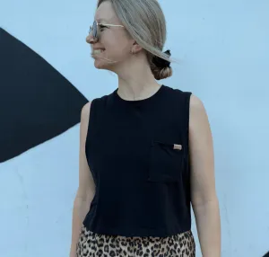 Camisole Crop Top Basic - Noir