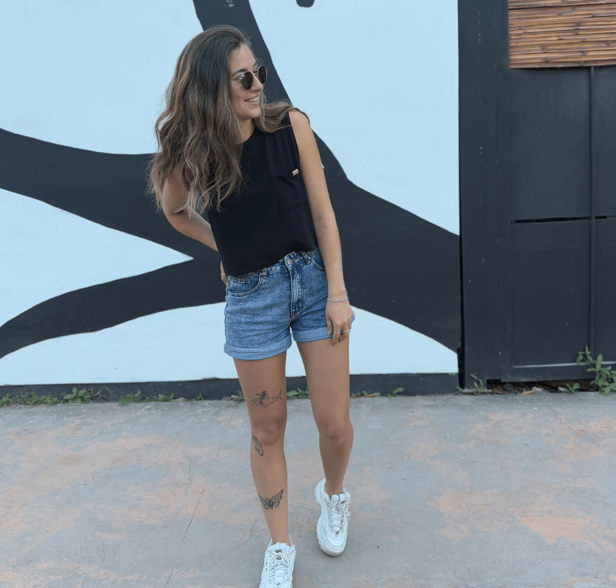 Camisole Crop Top Basic - Noir