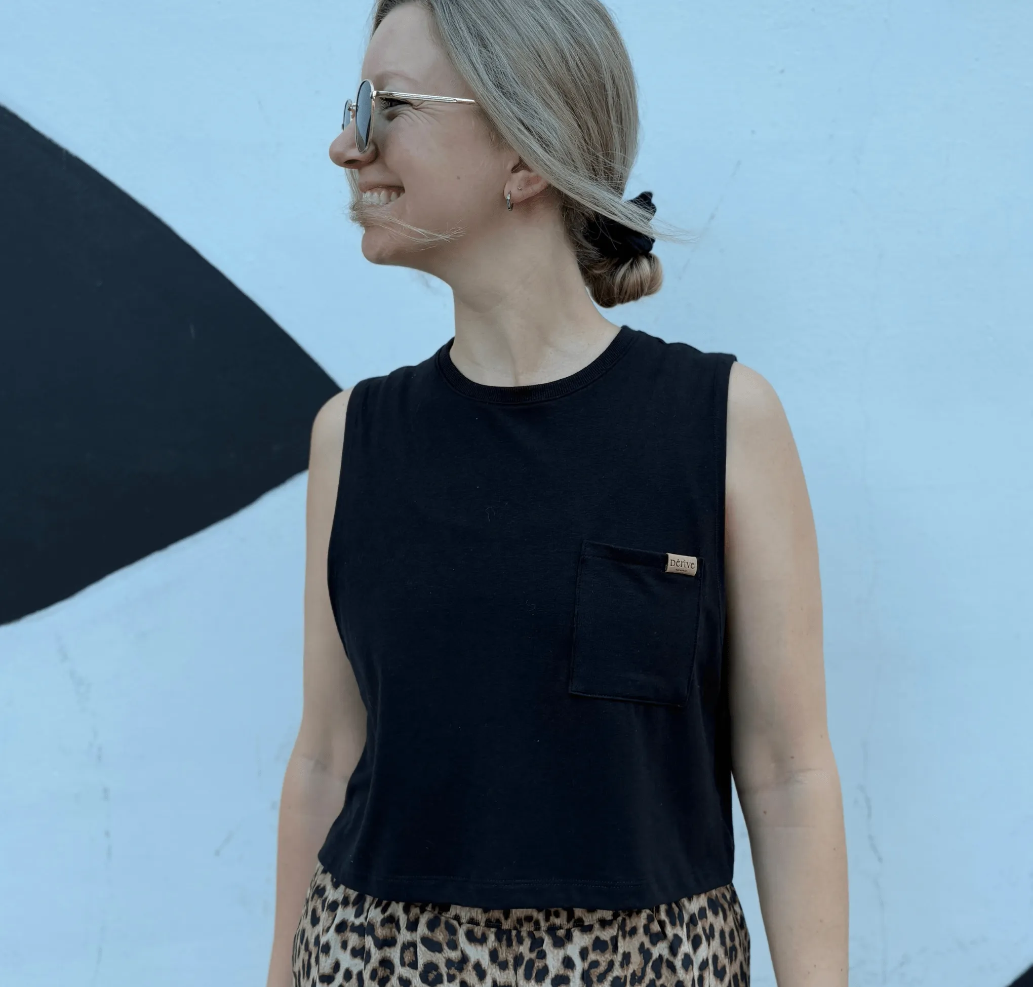 Camisole Crop Top Basic - Noir