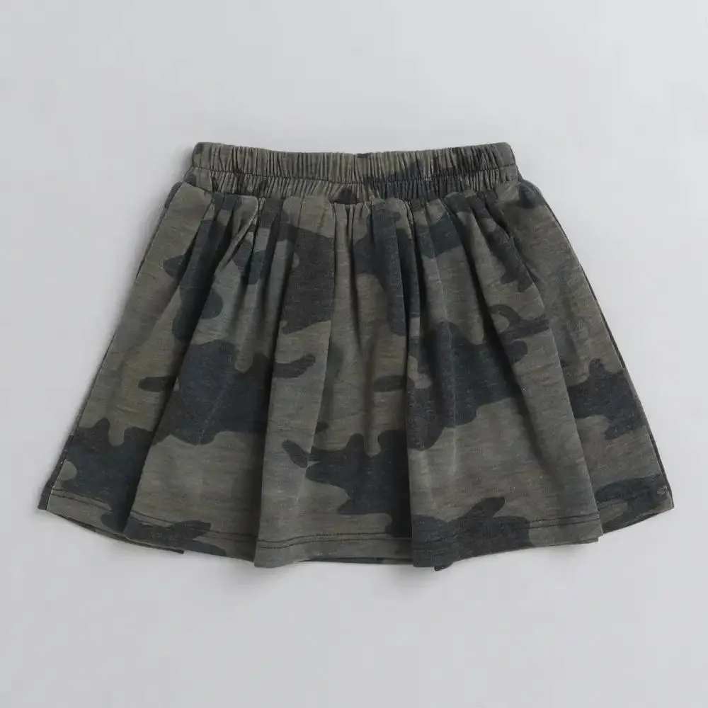 Camouflage Printed Skirt