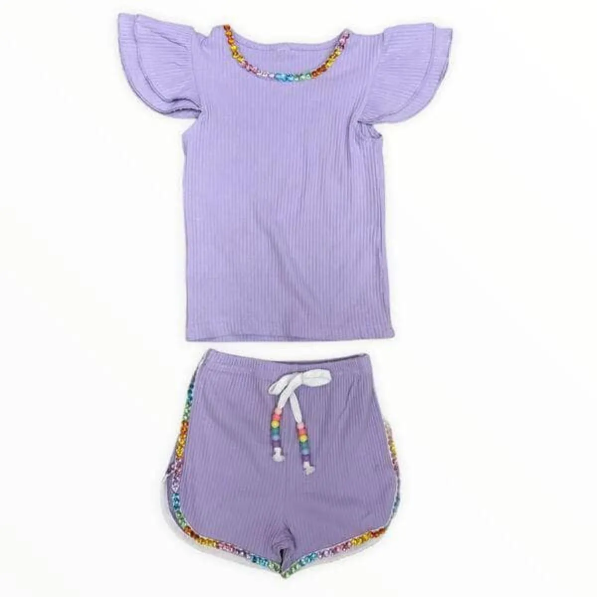 Candy Gem Bead Ruffle Set