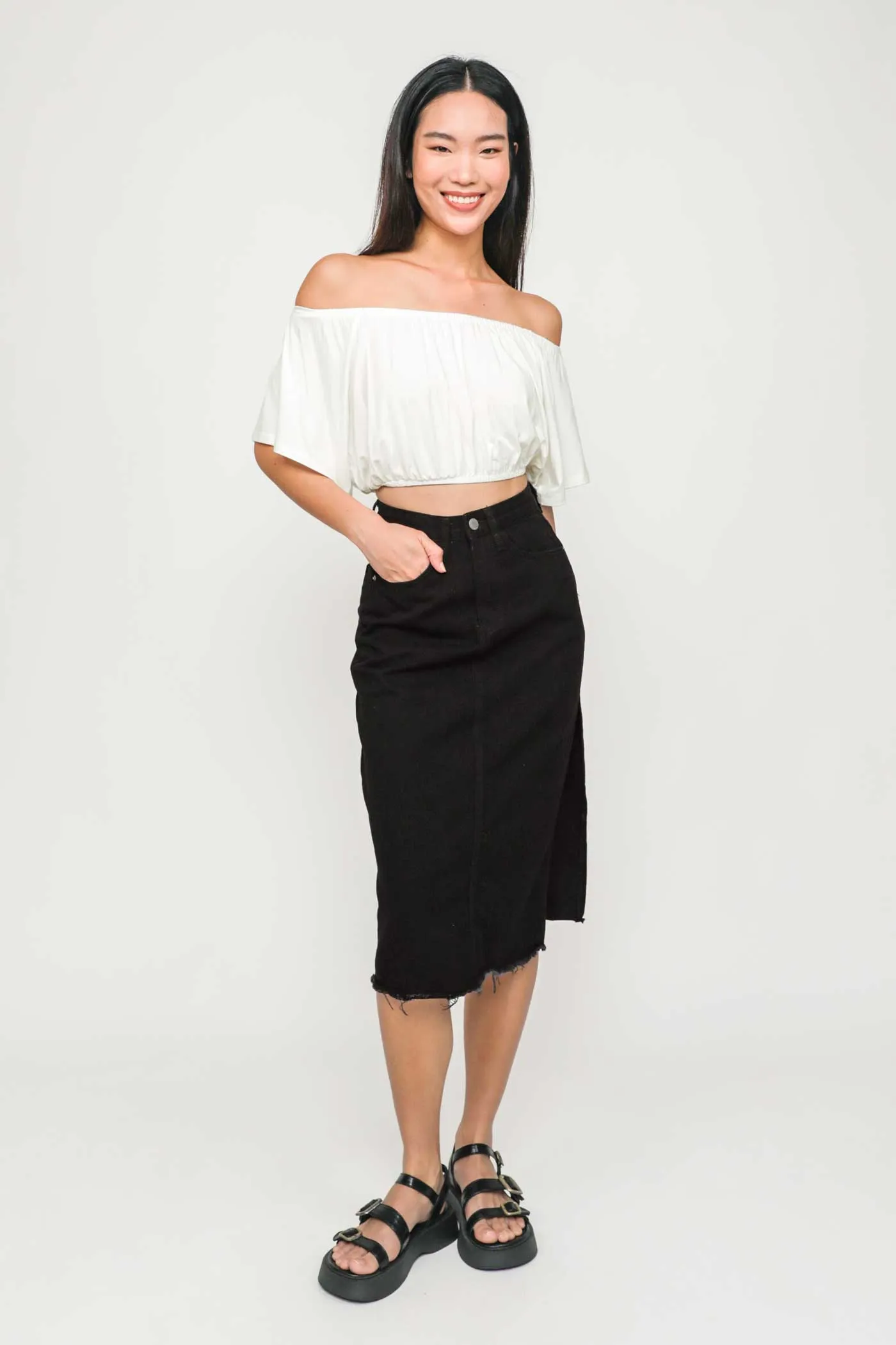 Carys Off Shoulder Jersey Top