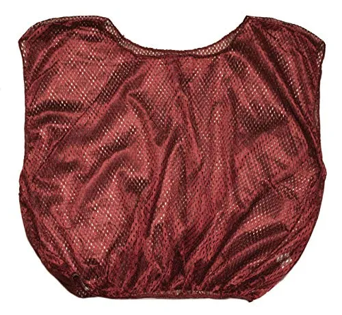 Champion Sports Adult Mesh Practice Scrimmage Vest, Maroon (Pack of 12)