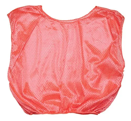 Champion Sports Youth Mesh Practice Scrimmage Vest, Orange (Pack of 12)