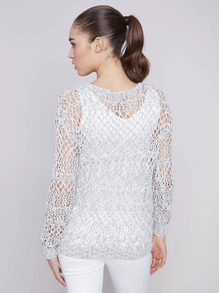 Charlie B Crochet V-Neck Top