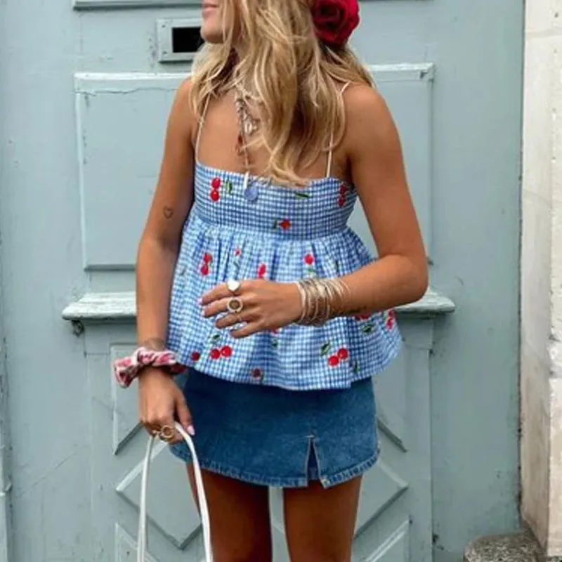  Cherry Sweet Gingham Camisole  A Summer Must-Have! 