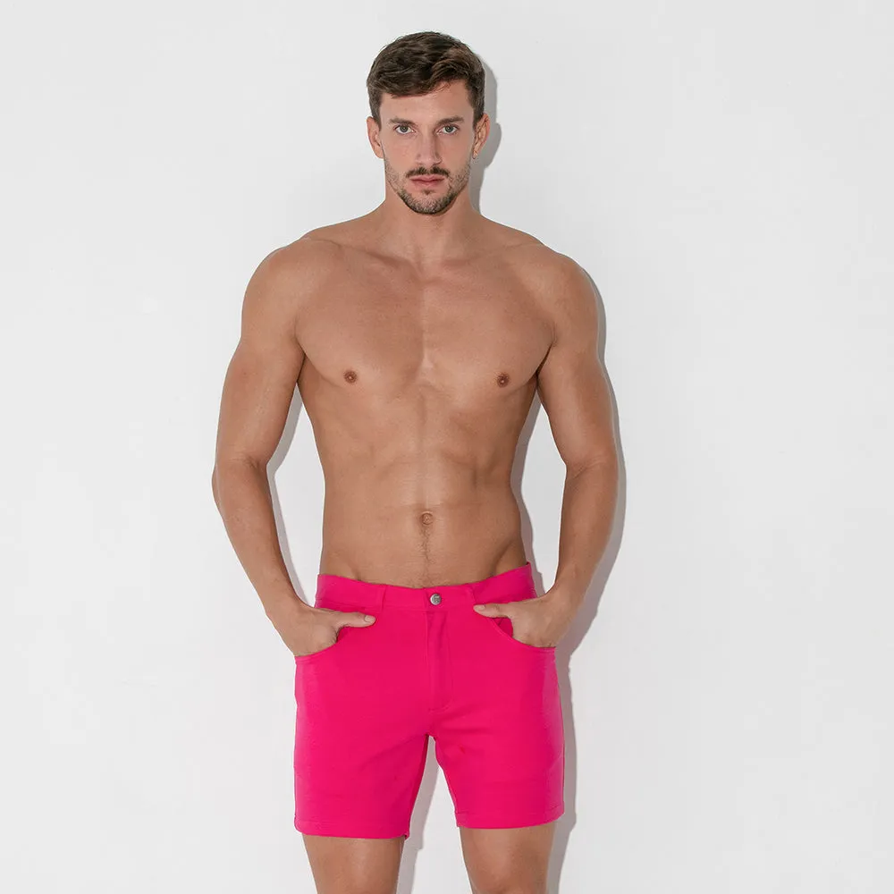 Code 22 slim fit 5" stretch short 9712 fuchsia