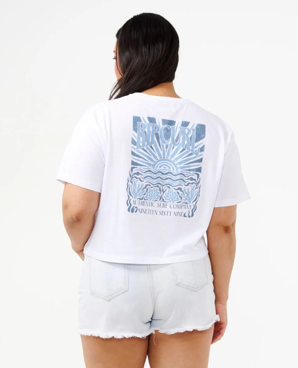 Coral Sands Crop Tee