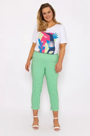 Cropped Green Bengaline Pants