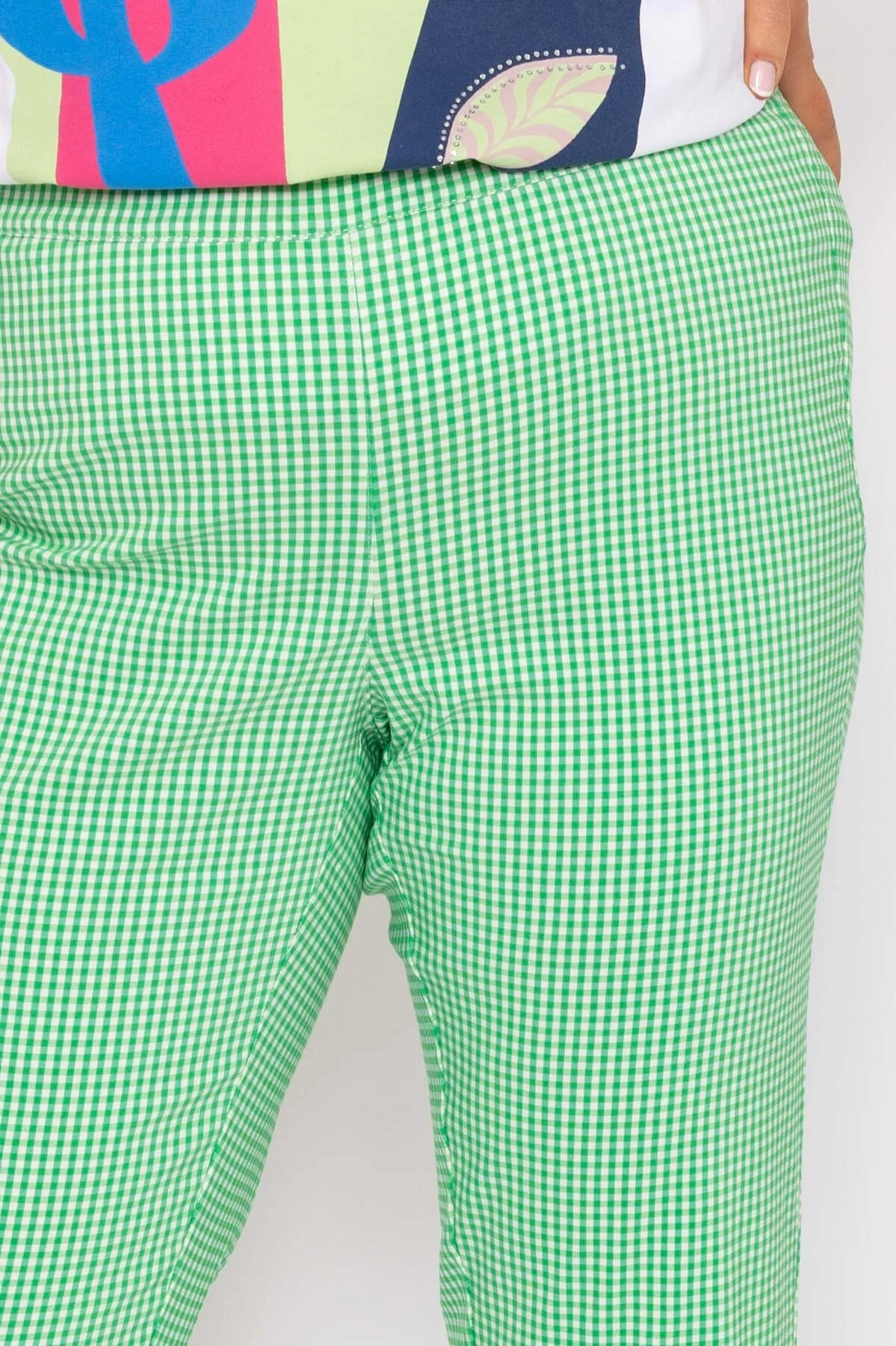 Cropped Green Bengaline Pants