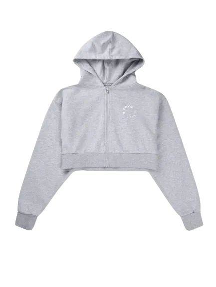Cropped Hoodie - Heather Grey