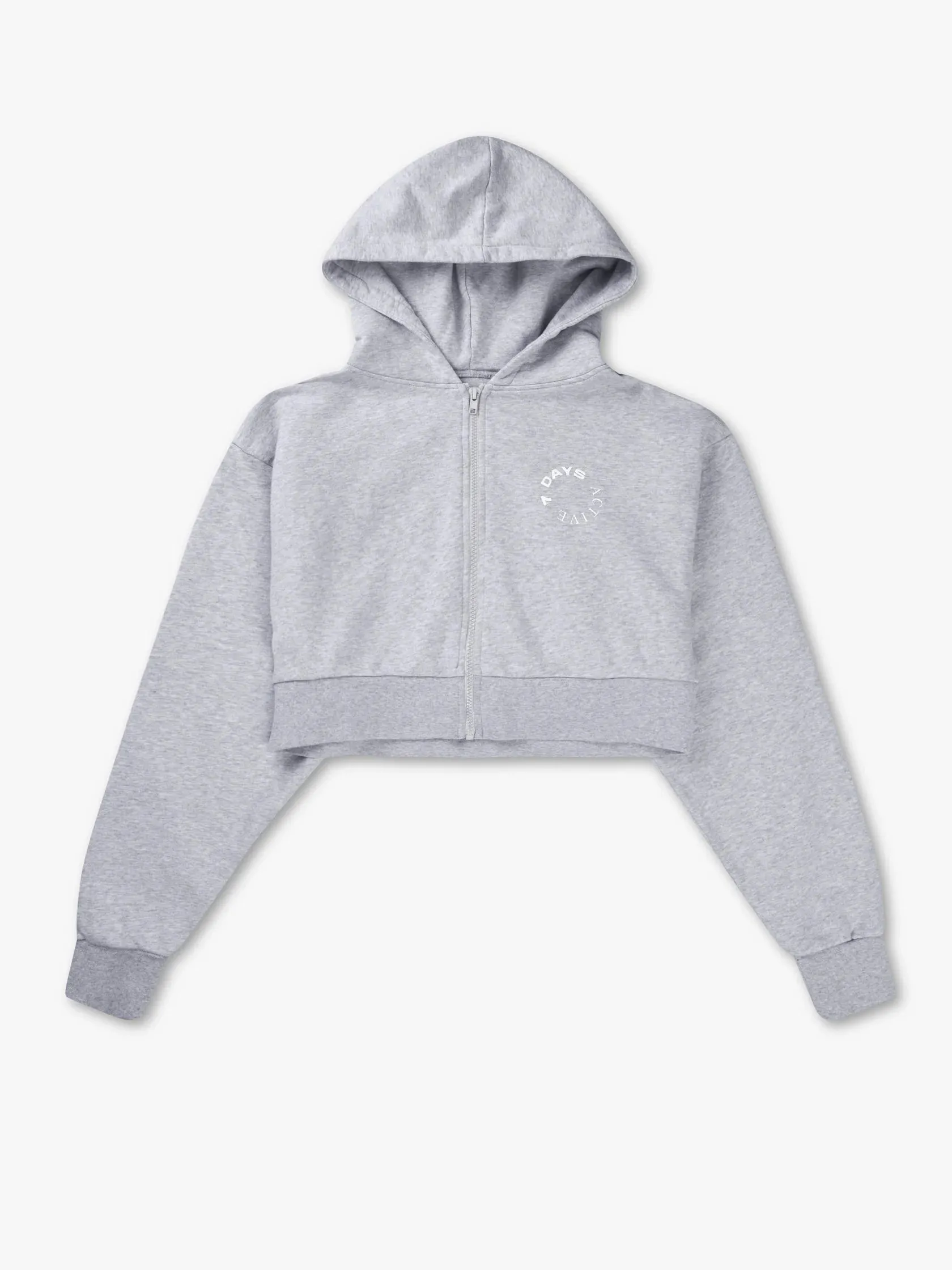 Cropped Hoodie - Heather Grey